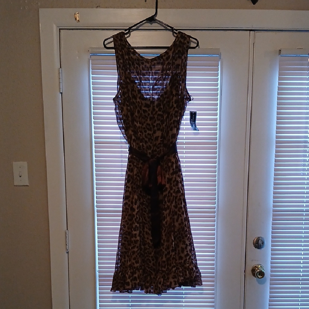 NWT Jessica Howard Brown Leopard Print Midi Dress :Size 24W